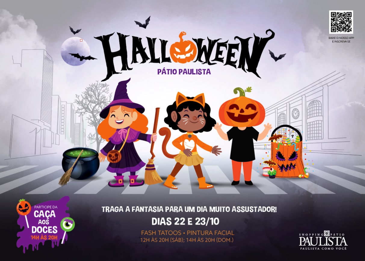 São Paulo para crianças Halloween Kids! Shopping Pátio Paulista