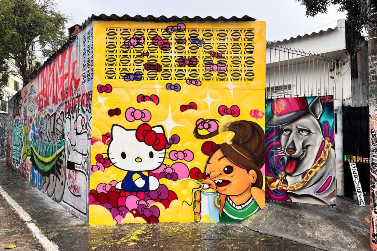 Encontro com a Hello Kitty no Pré-Carnaval no Beco do Batman em São Paulo