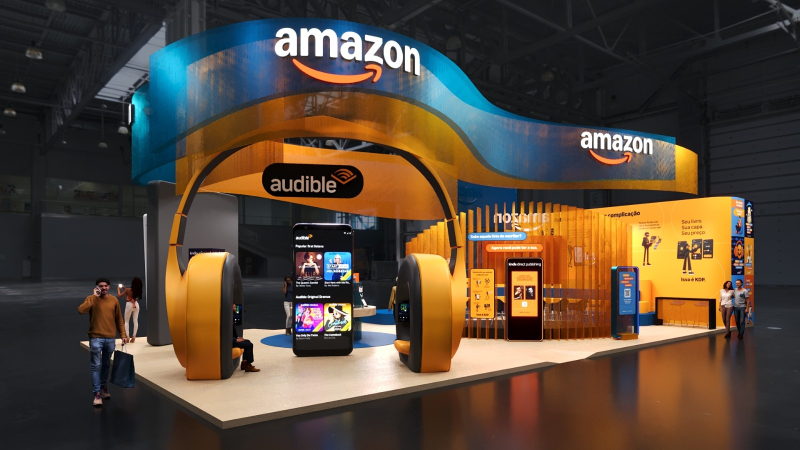 Estande Amazon/ Audible