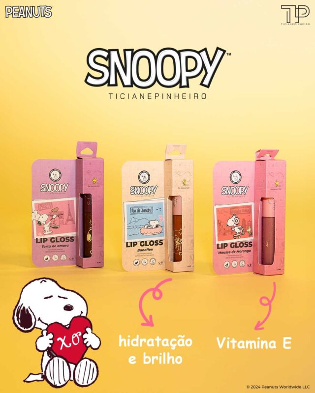 Ticiane Pinheiro lança linha exclusiva de cuidados em parceria com Snoopy