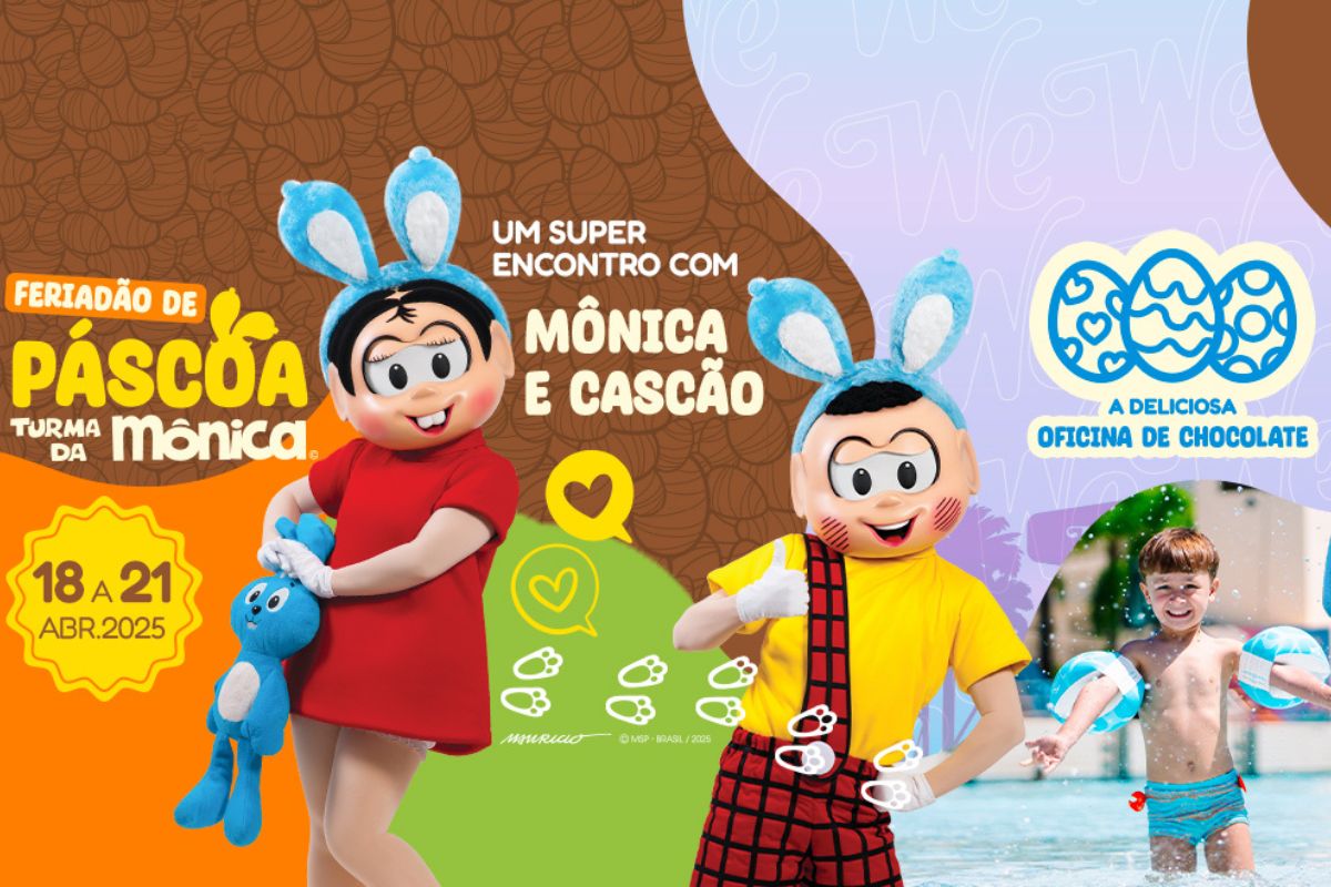 Wet’n Wild recebe a Turma da Mônica para uma Páscoa com aventuras, chocolate e a "Misteriosa Caça ao Sansão"