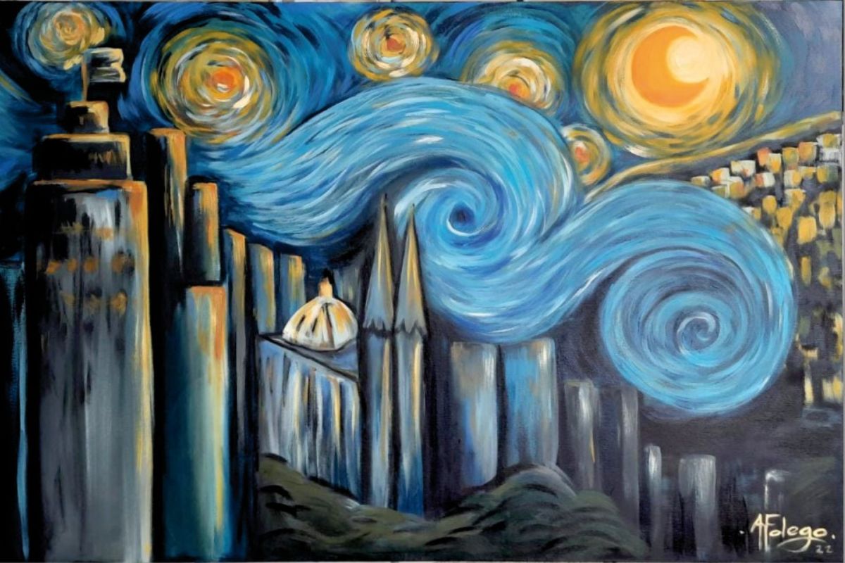 Releitura "A Noite Estrelada" de Vicent Van Gogh