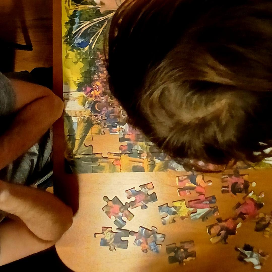 Iquebra-cabeças é de uma atividade para família na Livraria Entretempo