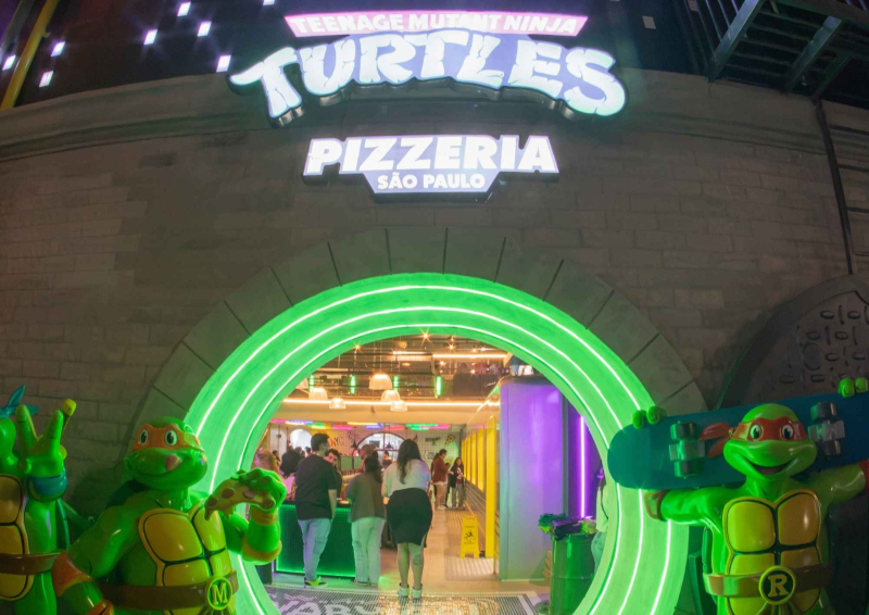 Tartarugas Ninja ganham pizzaria temática na Avenida Paulista