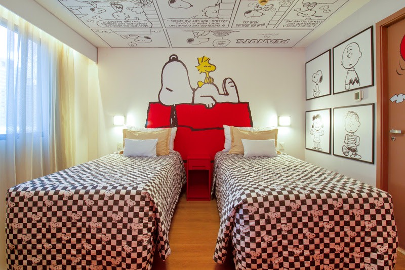 Quarto clássico Snoopy, foto divulgação: Wyndham São Paulo Ibirapuera